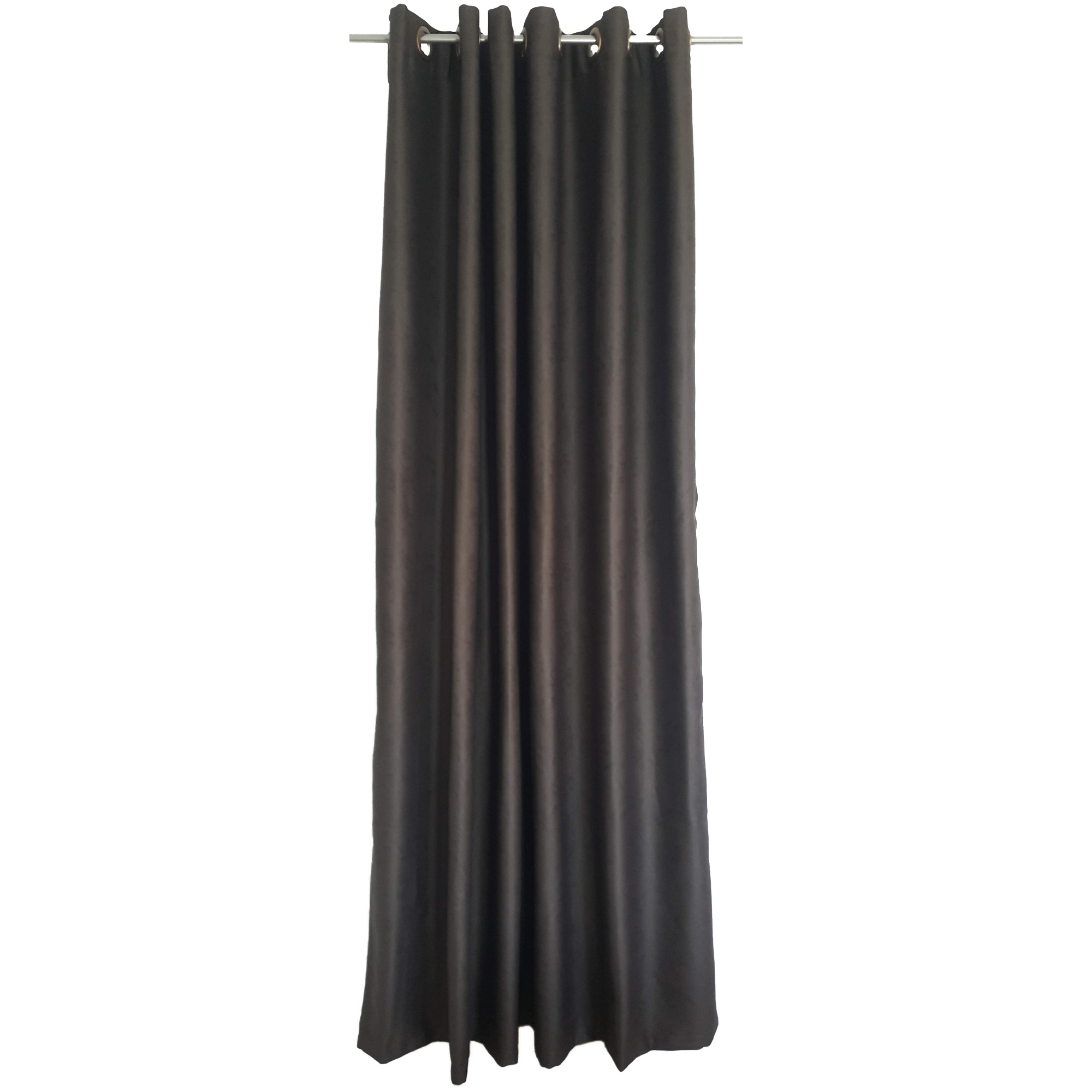 Draperie blackout, cu inele, maro cu model floral - imagine 5