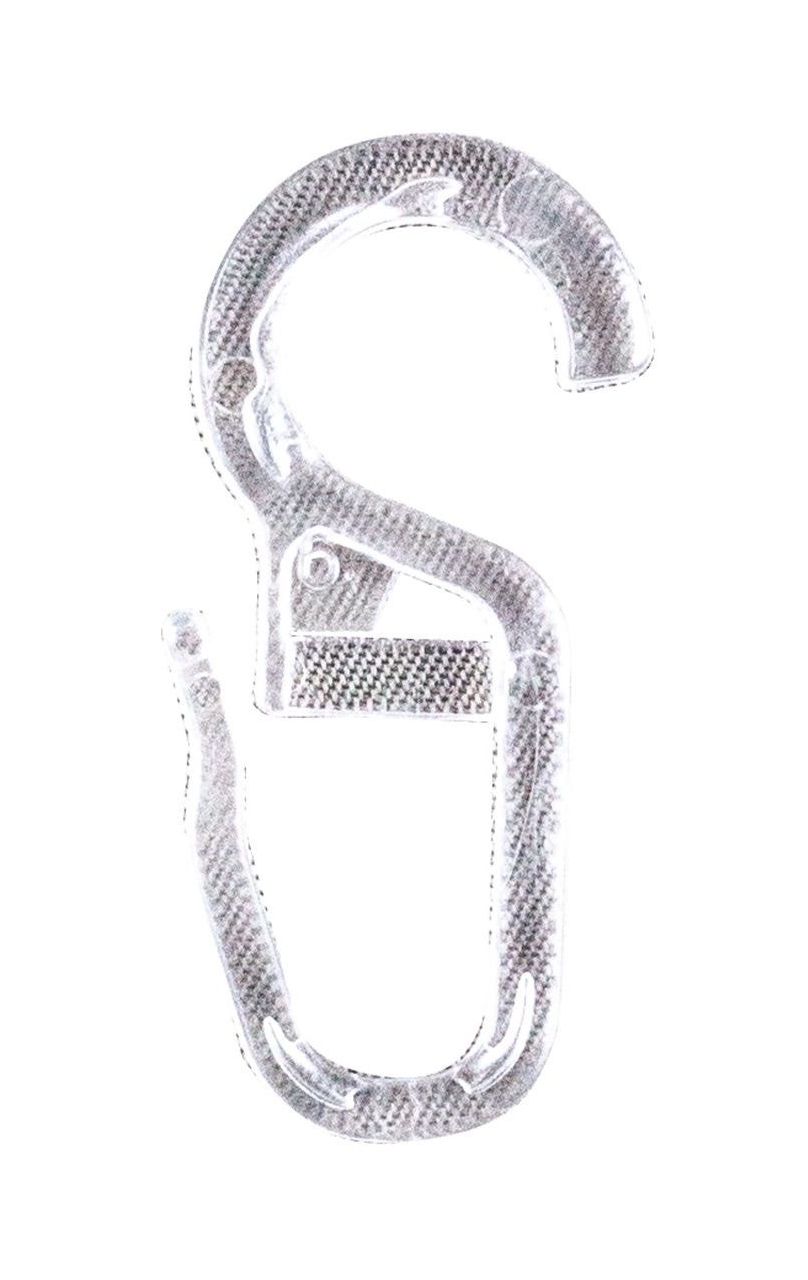 Carlige din plastic transparent pentru inele din lemn / Universale - set 20 buc - imagine 2