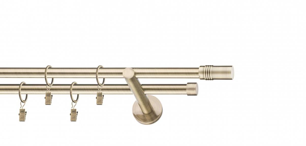 Galerie metalica Celtex dubla moderna 16 mm, antique brass (auriu antic)