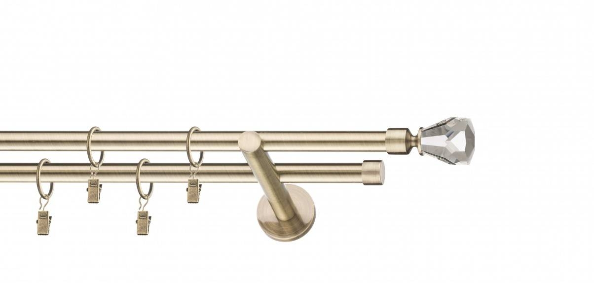 Galerie metalica Cristal simpla 19 mm, antique brass (auriu antic) - imagine 6