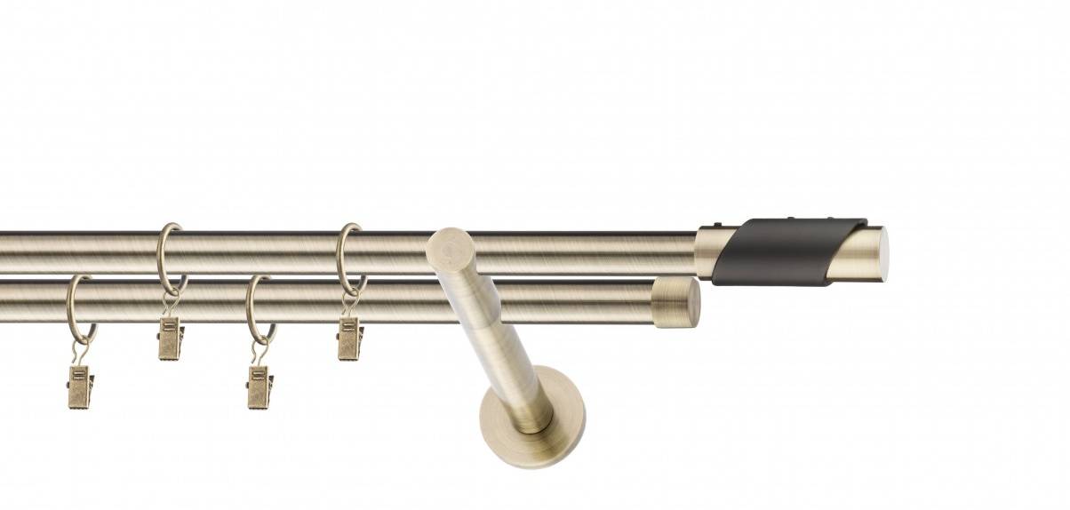Galerie metalica Paris dubla moderna 19 mm, antique brass (auriu antic)