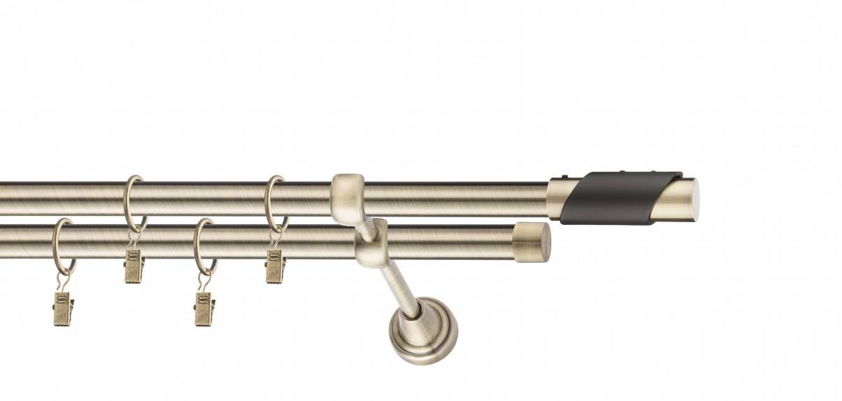 Galerie metalica Paris dubla 19 mm, antique brass (auriu antic)