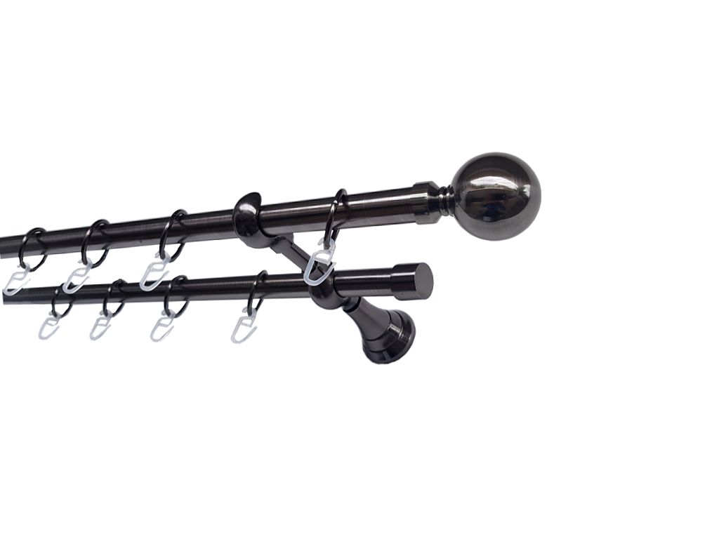 Galerie metalica Kalisto dubla 19 mm, Black Nickel