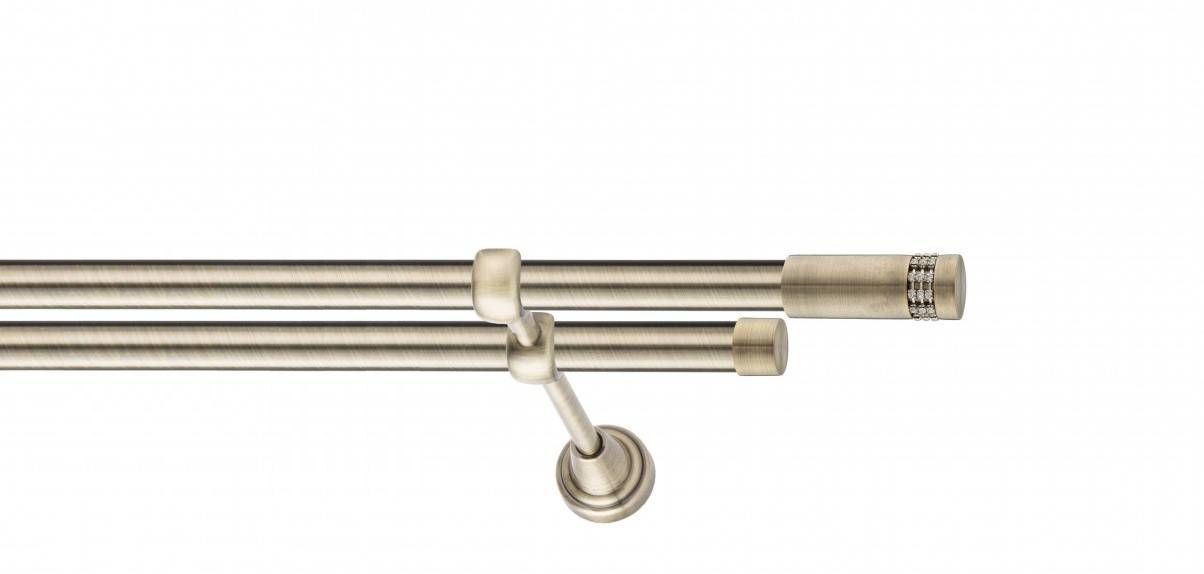 Galerie metalica Dios -fără inele, dubla - clasic, 19 mm, antique brass (auriu antic)