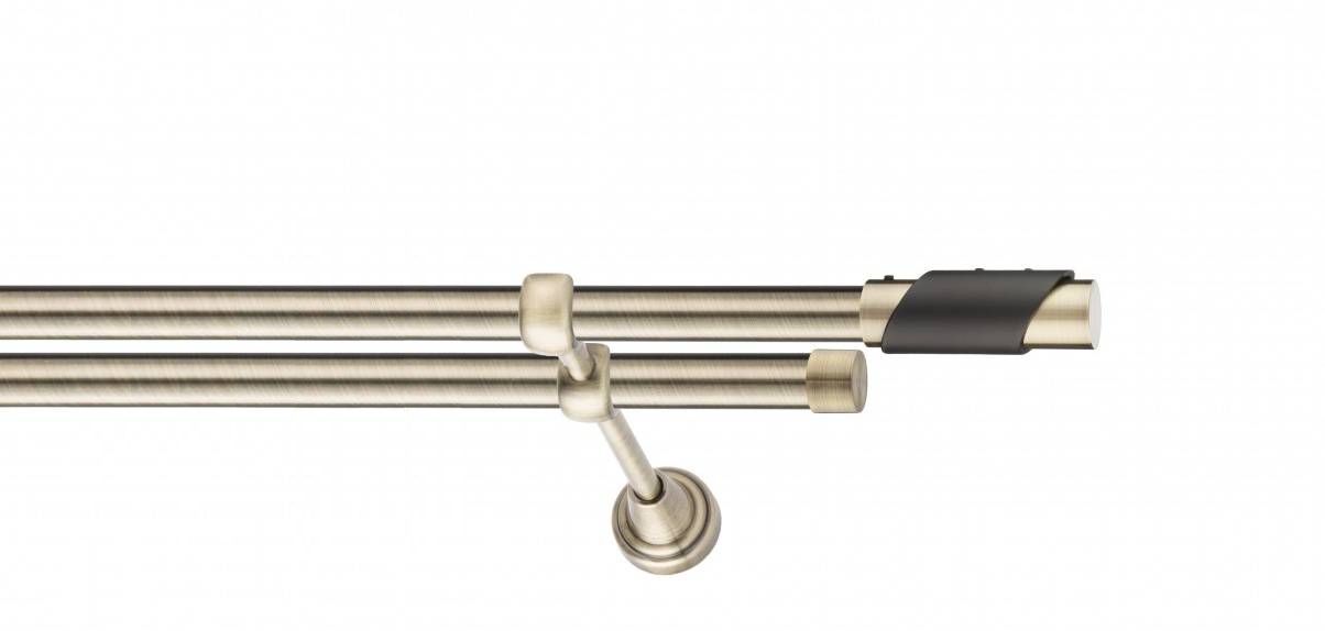 Galerie metalica Paris -fără inele, dubla - clasic, 19 mm, antique brass (auriu antic)