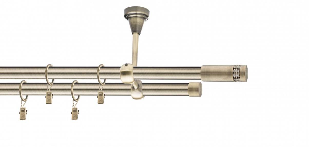 Galerie metalica Dios dubla de tavan 19 mm, antique brass (auriu antic)