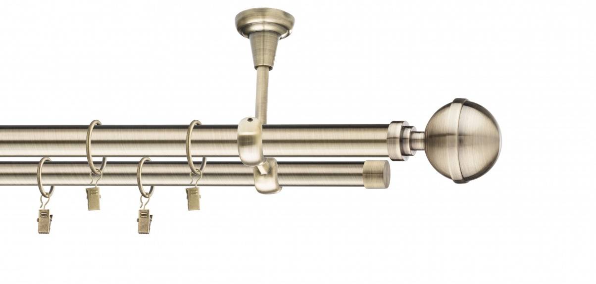 Galerie metalica Kalisto dubla de tavan 19 mm, antique brass (auriu antic)