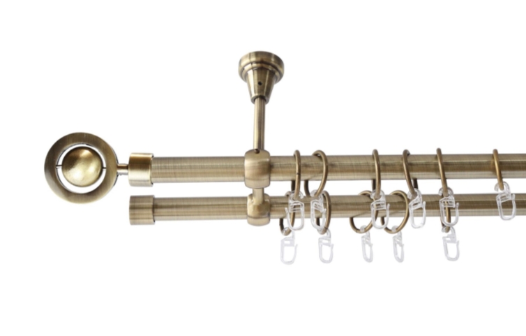Galerie metalica Seti dubla de tavan 19 mm, antique brass (auriu antic)
