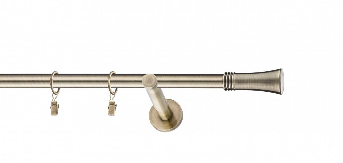 Galerie metalica Ahile simpla moderna 19 mm, antique brass (auriu antic)