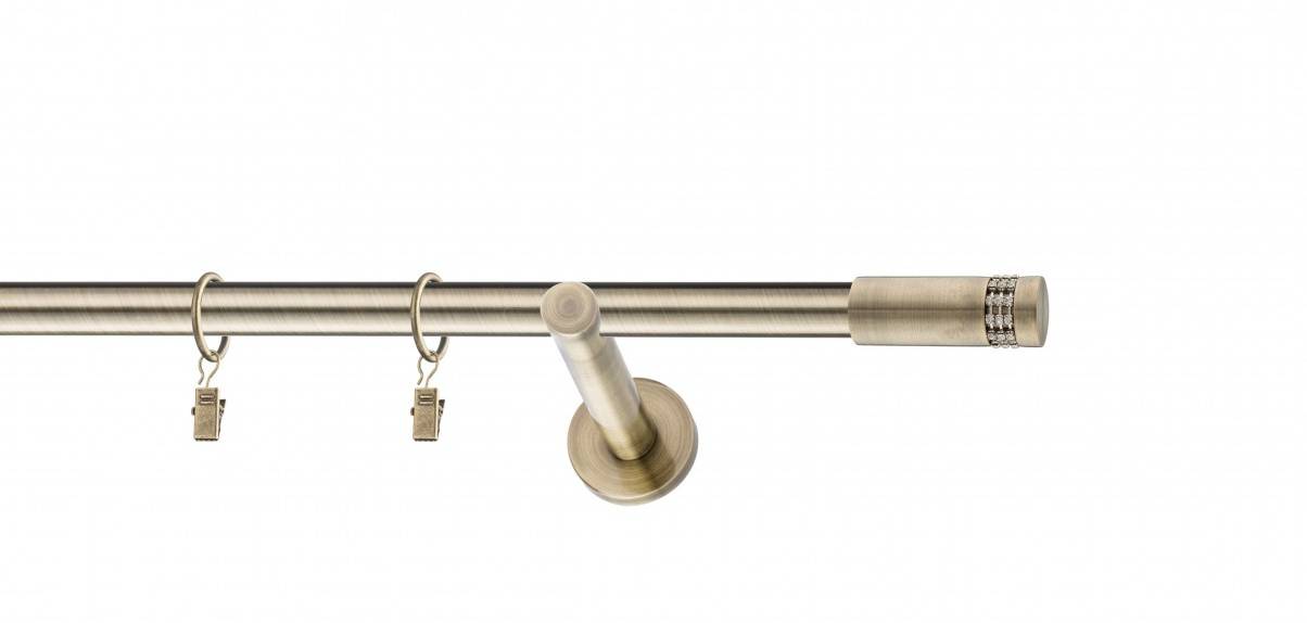Galerie metalica Dios simpla moderna 19 mm, antique brass (auriu antic)