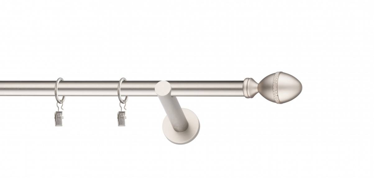 Galerie metalica Cezar simpla moderna 19 mm, satin nichel (argintiu mat)
