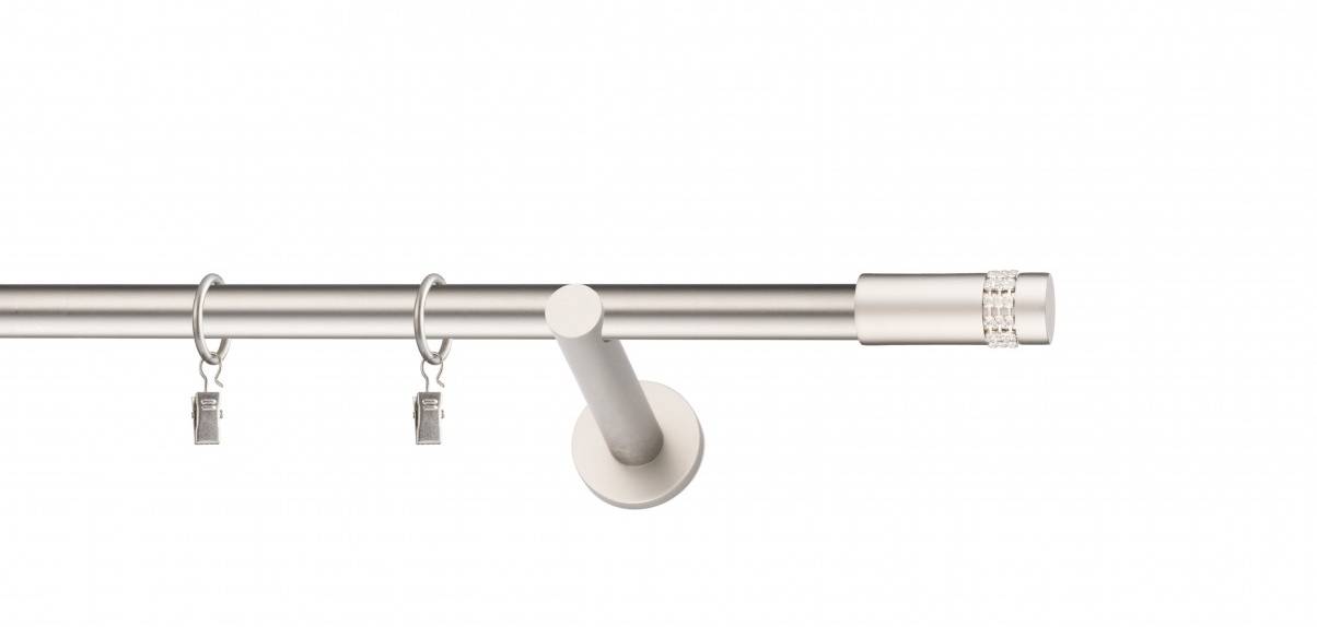 Galerie metalica Dios simpla moderna 19 mm, satin nichel (argintiu mat)