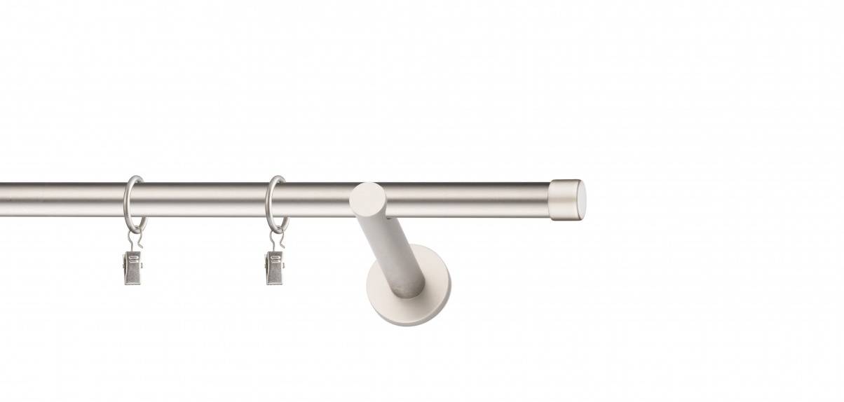 Galerie metalica Luna moderna 19 mm, satin nichel (argintiu mat)