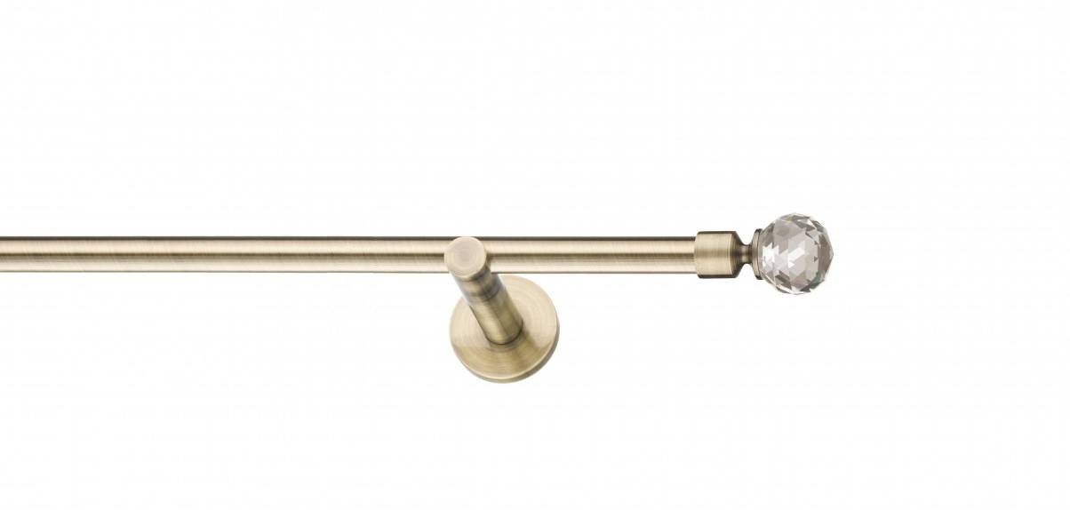 Galerie metalica Cristal -fără inele, simpla - moderna, 16 mm, antique brass (auriu antic)