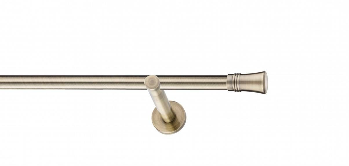 Galerie metalica Capri -fără inele, simpla - moderna, 19 mm, antique brass (auriu antic)