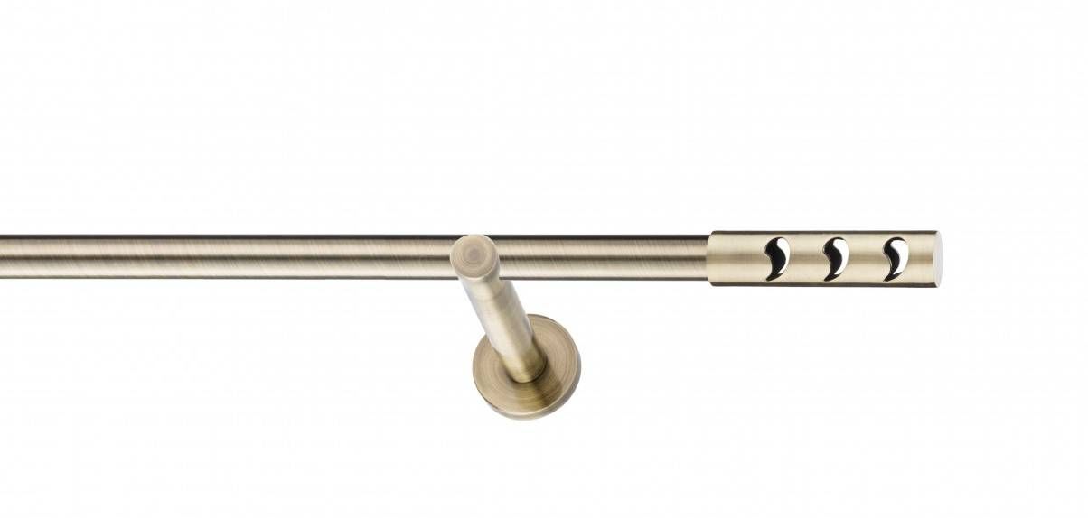 Galerie metalica Drop -fără inele, simpla - moderna, 19 mm, antique brass (auriu antic)