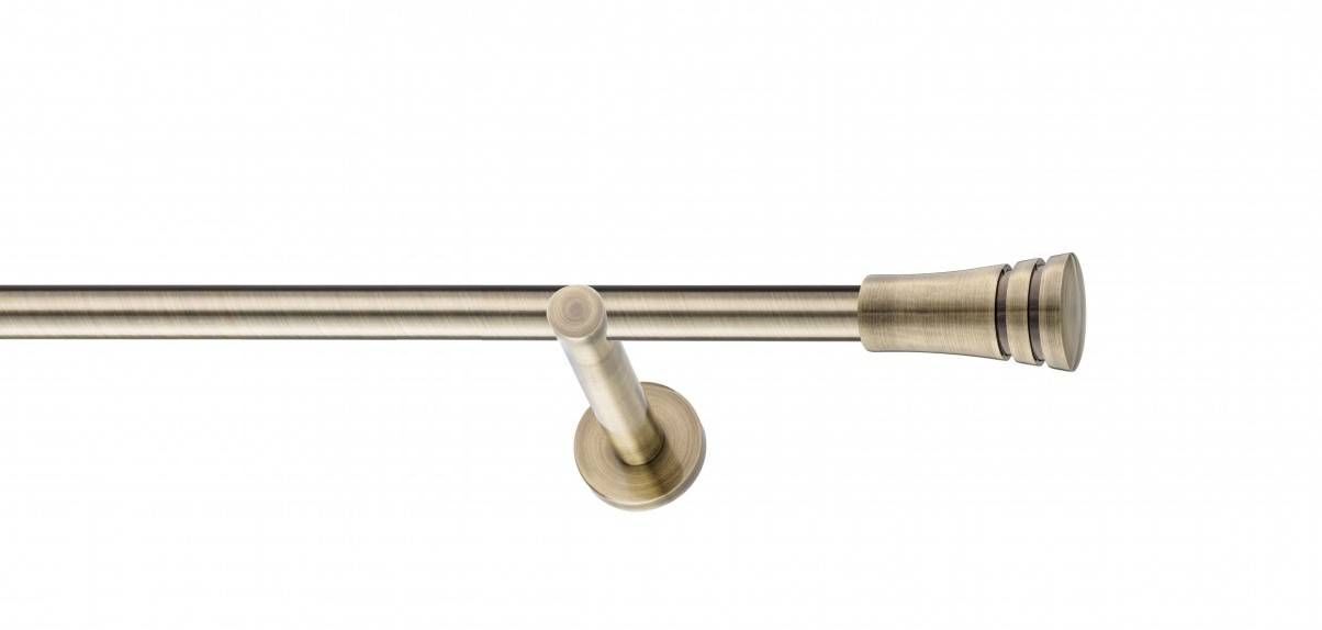 Galerie metalica Paola -fără inele, simpla - moderna, 19 mm, antique brass (auriu antic)
