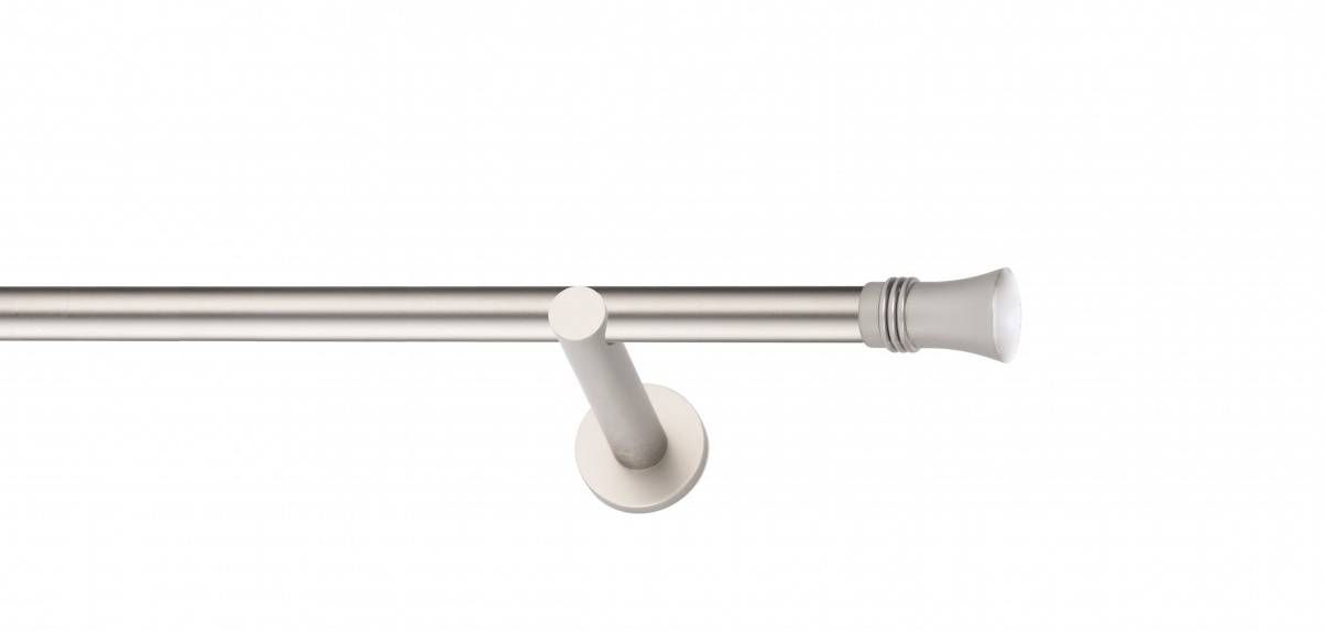 Galerie metalica Capri -fără inele, simpla - moderna, 19 mm, satin nichel (argintiu mat)