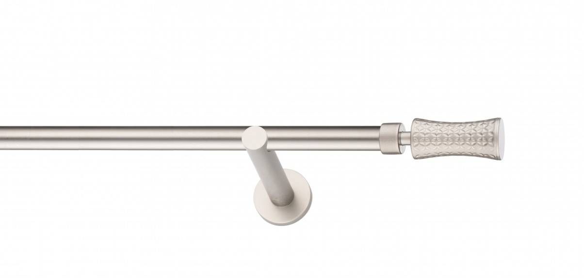 Galerie metalica Jaris -fără inele, simpla - moderna, 19 mm, satin nichel (argintiu mat)
