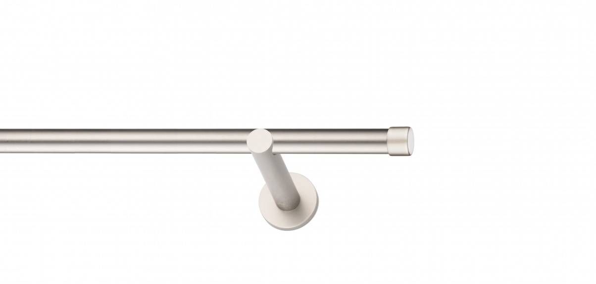 Galerie metalica Luna -fără inele, simpla - moderna, 19 mm, satin nichel (argintiu mat)