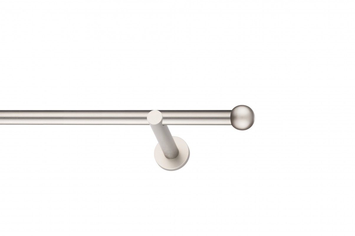 Galerie metalica Sfera -fără inele, simpla - moderna, 19 mm, satin nichel (argintiu mat)