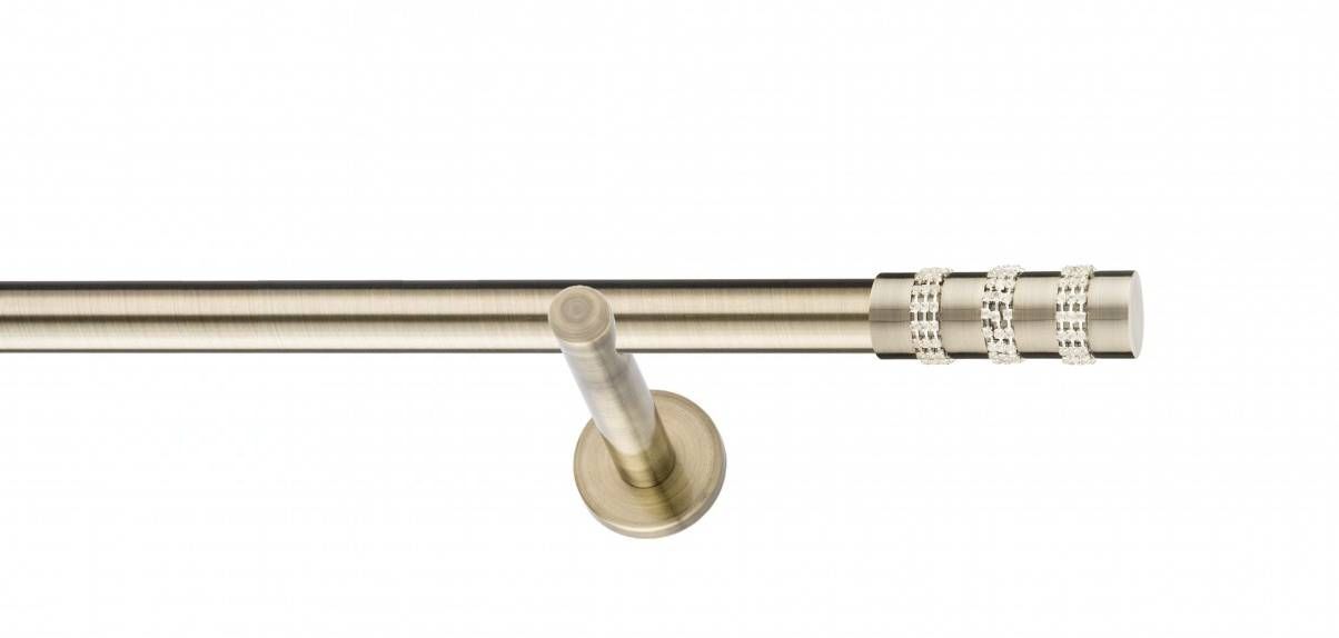 Galerie metalica Amber -fără inele, simpla - moderna, 25 mm, antique brass (auriu antic)