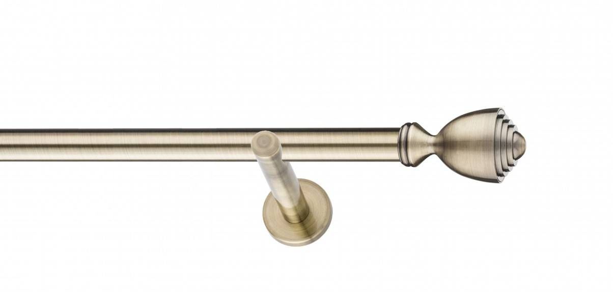 Galerie metalica Avanti -fără inele, simpla - moderna, 25 mm, antique brass (auriu antic)