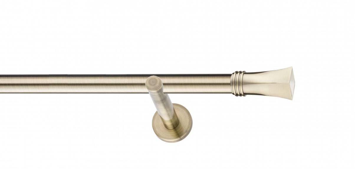 Galerie metalica Malaga -f?r? inele, simpla - moderna, 25 mm, antique brass (auriu antic)