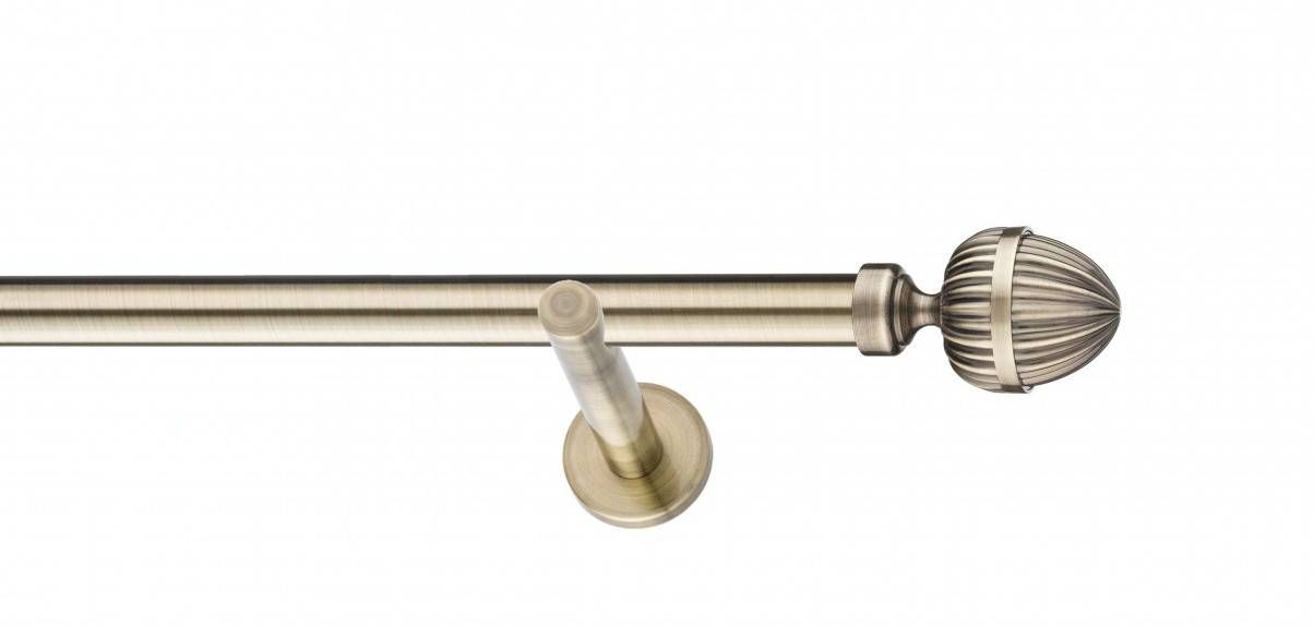 Galerie metalica Milano -fără inele, simpla - moderna, 25 mm, antique brass (auriu antic)