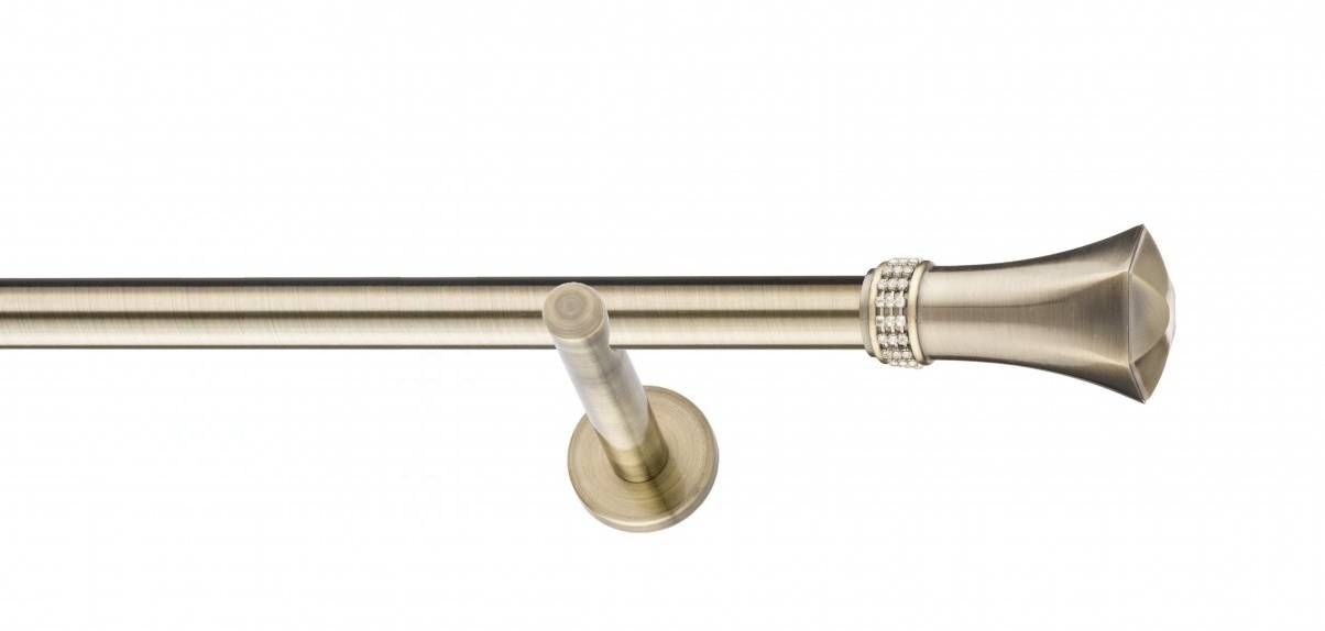 Galerie metalica Montana -fără inele, simpla - moderna, 25 mm, antique brass (auriu antic)