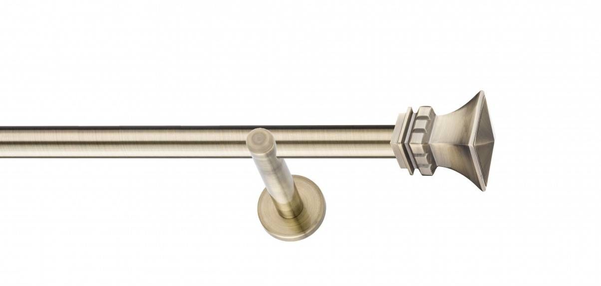 Galerie metalica Verona -fără inele, simpla - moderna, 25 mm, antique brass (auriu antic)