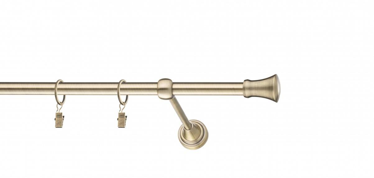 Galerie metalica Monaco simpla 16 mm, antique brass (auriu antic)