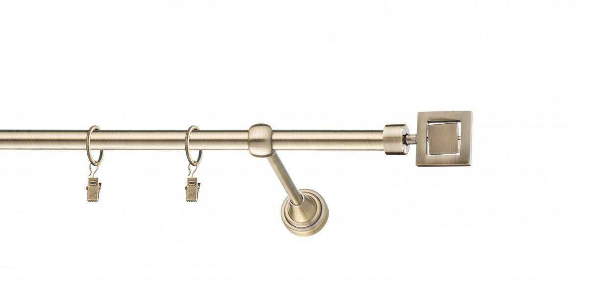Galerie metalica Saturn simpla 16 mm, antique brass (auriu antic)