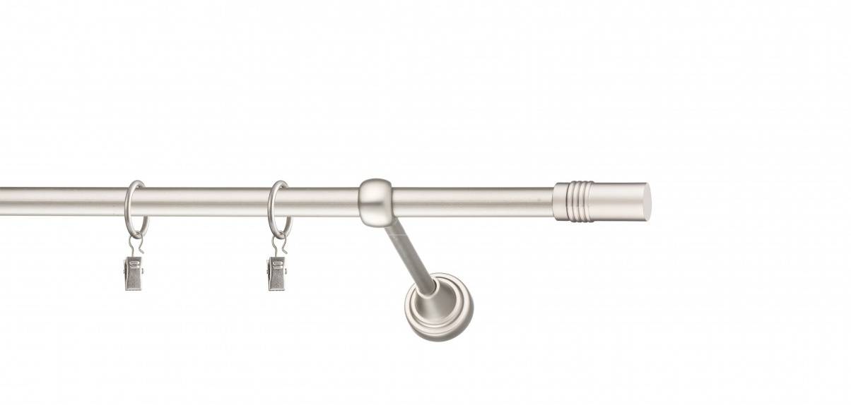 Galerie metalica Celtex simpla 16 mm, satin nichel (argintiu mat)