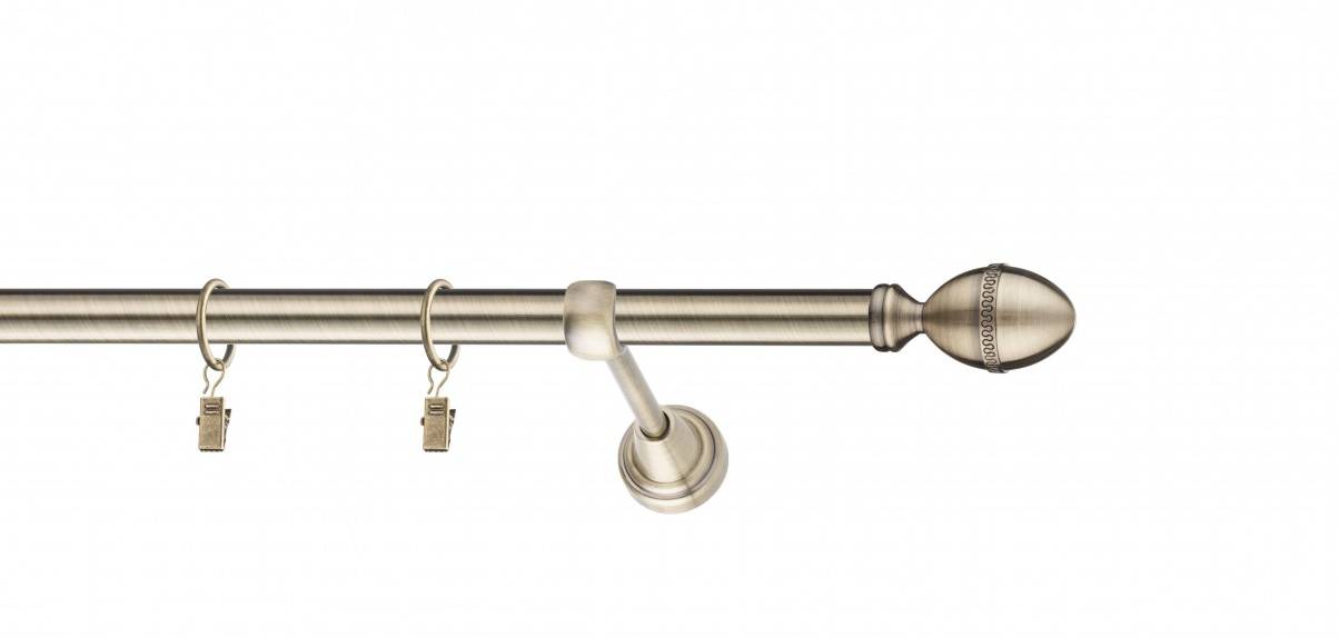 Galerie metalica Cezar simpla 19 mm, antique brass (auriu antic)