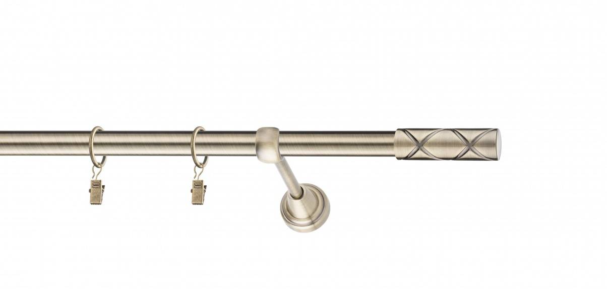 Galerie metalica Ciel simpla 19 mm, antique brass (auriu antic)