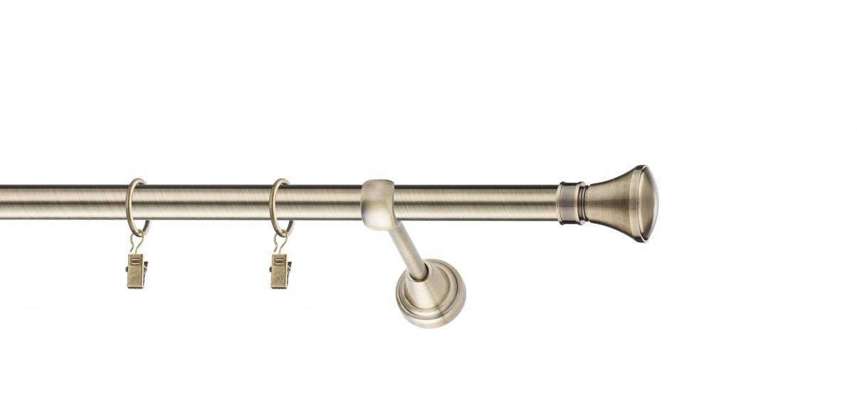 Galerie metalica Conic simpla 19 mm, antique brass (auriu antic)