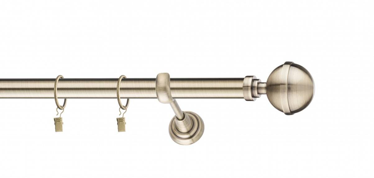 Galerie metalica Kalisto simpla 19 mm, antique brass (auriu antic)