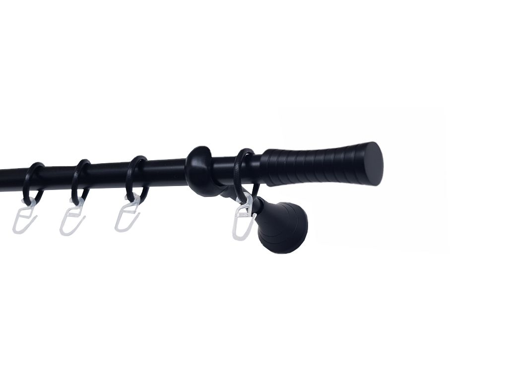 Galerie metalica Febris simpla 19 mm, Negru