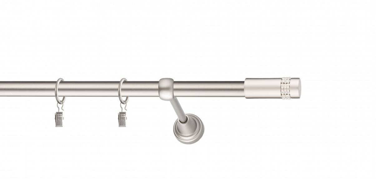 Galerie metalica Dios simpla 19 mm, satin nichel (argintiu mat)