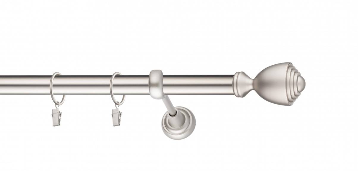 Galerie metalica AVANTI simpla 25 mm, satin nichel(argintiu mat)