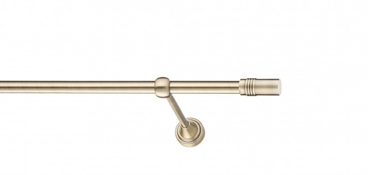 Galerie metalica Celtex -fără inele, simpla - clasic, 16 mm, antique brass (auriu antic)