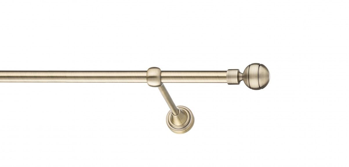 Galerie metalica Davi -fără inele, simpla - clasic, 16 mm, antique brass (auriu antic)