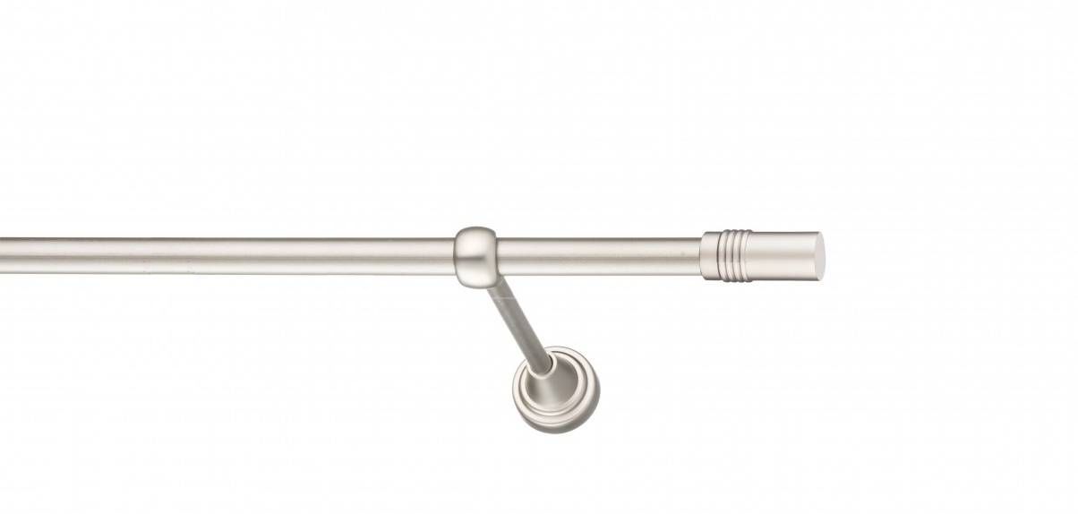 Galerie metalica Celtex -fără inele, simpla - clasic, 16 mm, satin nichel (argintiu mat)