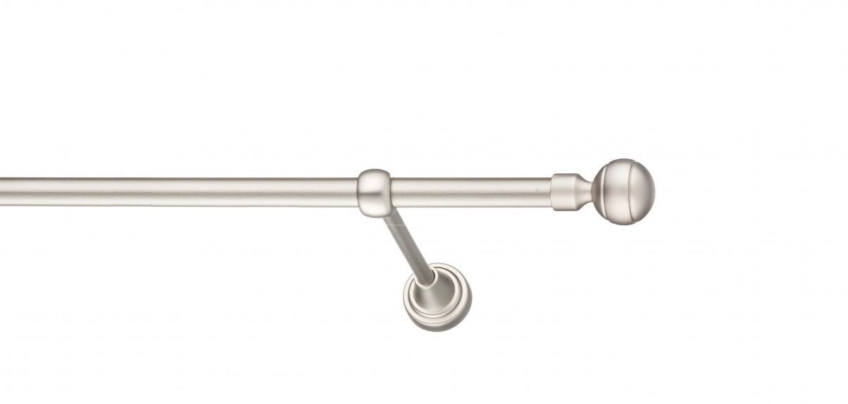 Galerie metalica Davi -fără inele, simpla - clasic, 16 mm, satin nichel (argintiu mat)