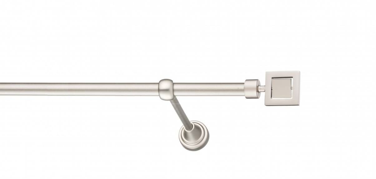 Galerie metalica Saturn -fără inele, simpla - clasic, 16 mm, satin nichel (argintiu mat)