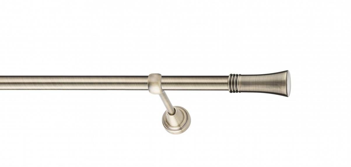 Galerie metalica Ahile -fără inele, simpla - clasic, 19 mm, antique brass (auriu antic)