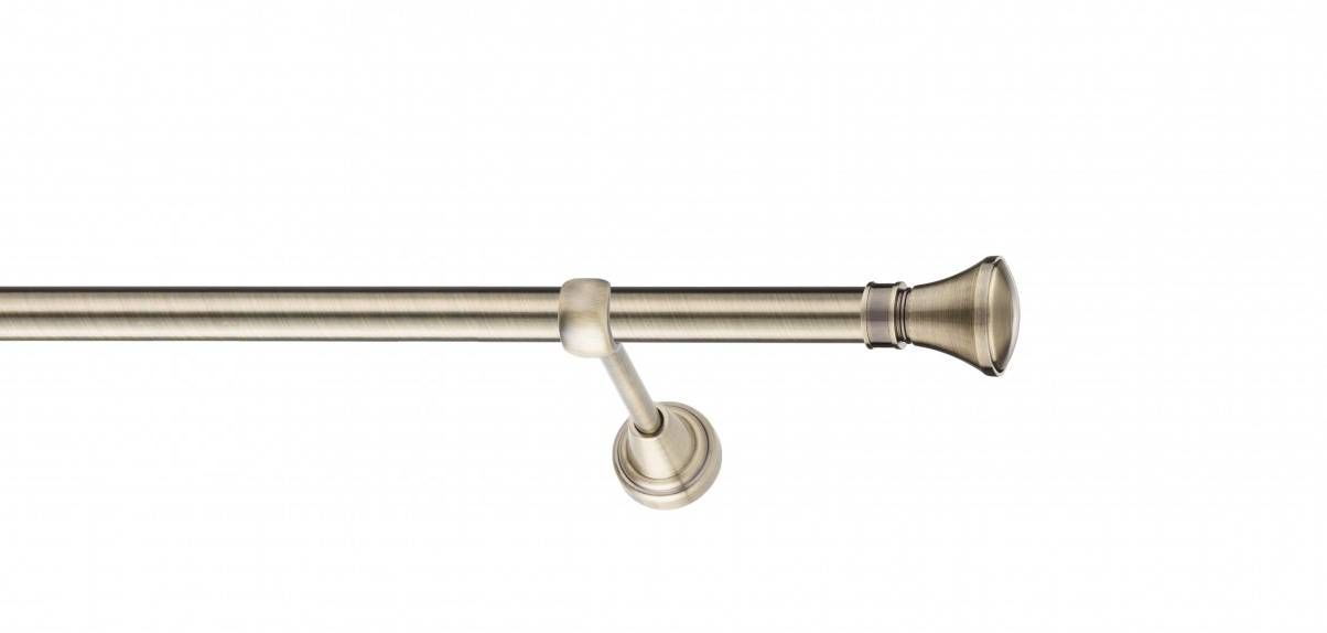 Galerie metalica Conic -fără inele, simpla - clasic, 19 mm, antique brass (auriu antic)