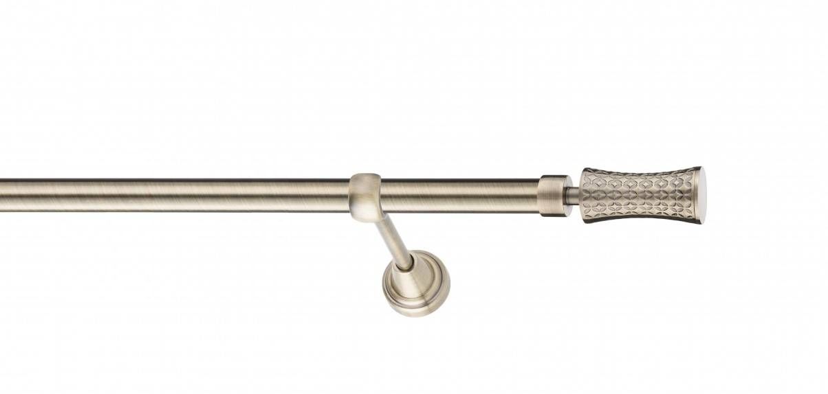 Galerie metalica Jaris -fără inele, simpla - clasic, 19 mm, antique brass (auriu antic)