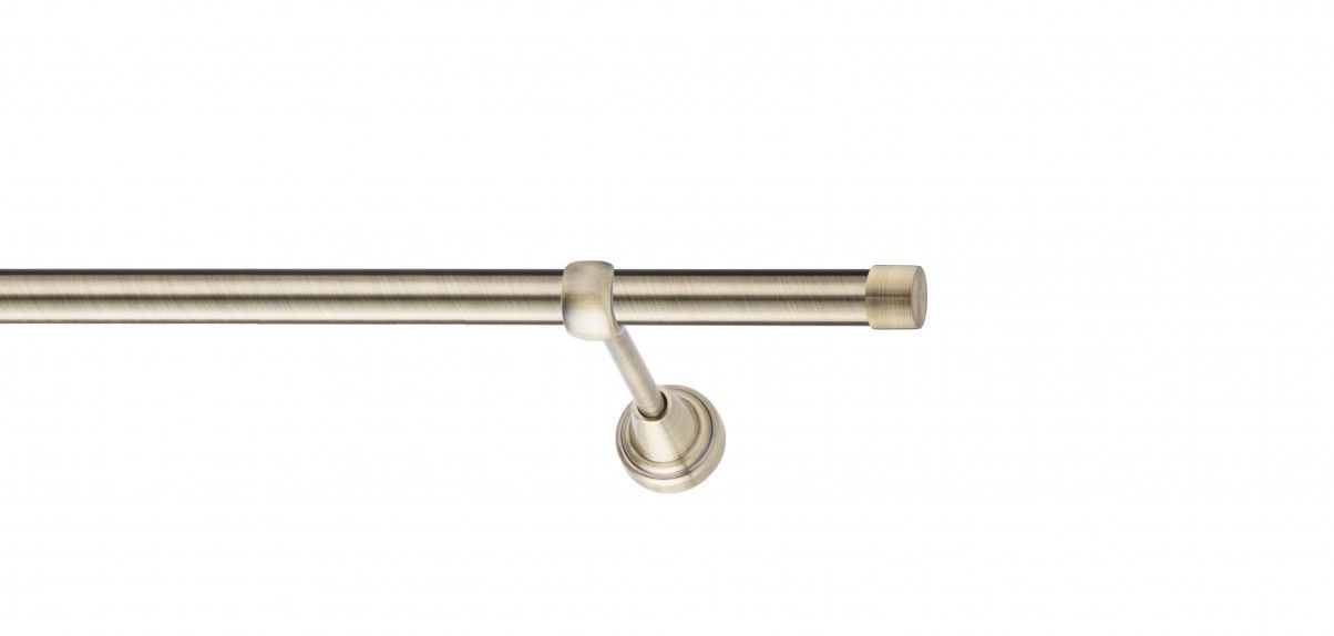Galerie metalica Luna -fără inele, simpla - clasic, 19 mm, antique brass (auriu antic)